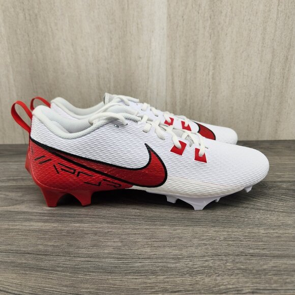Nike Vapor Edge Speed 360 2 Size 13 Mens White University Red Football Cleats - Picture 2 of 11
